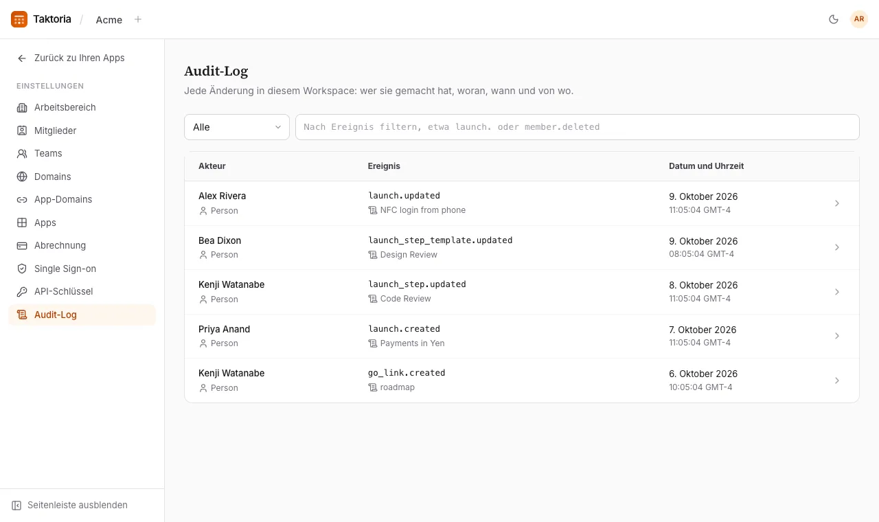 Das Audit-Log