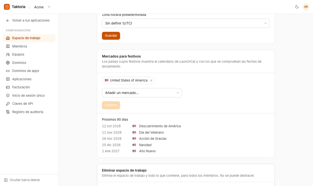 Mercados para festivos