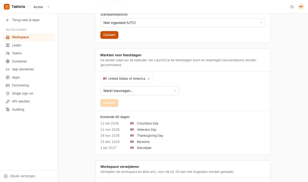 Markten voor feestdagen
