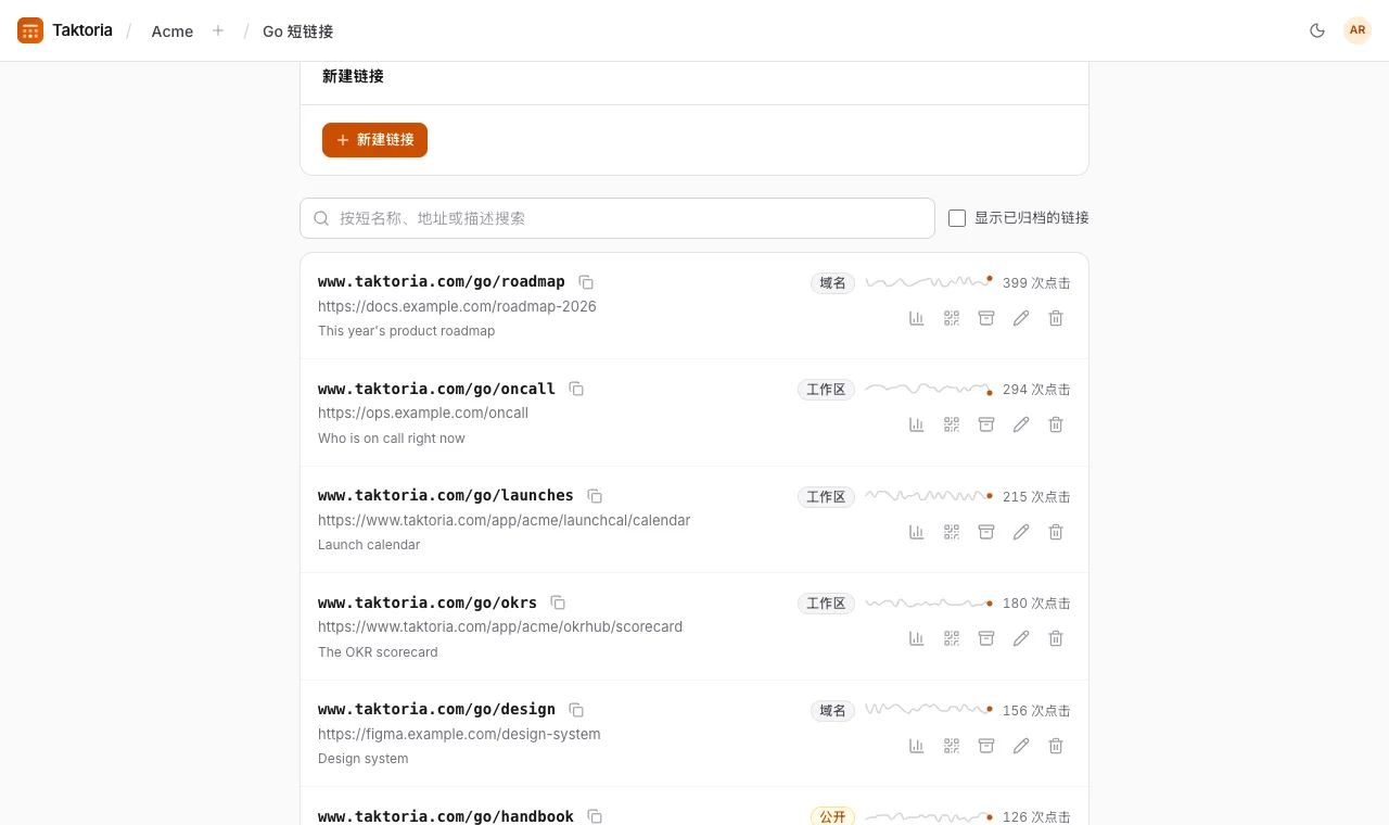 查找和分享链接